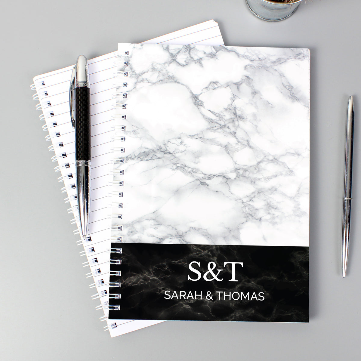 Personalised Marble Effect A5 Notebook for Mother's Day