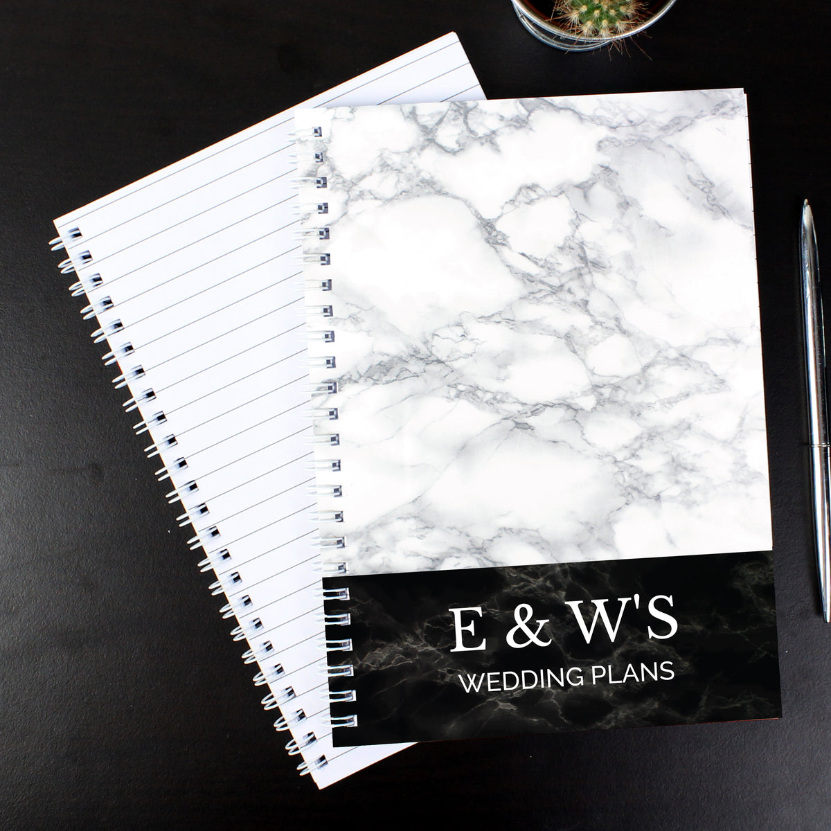 Personalised Marble Effect A5 Notebook for Mother's Day