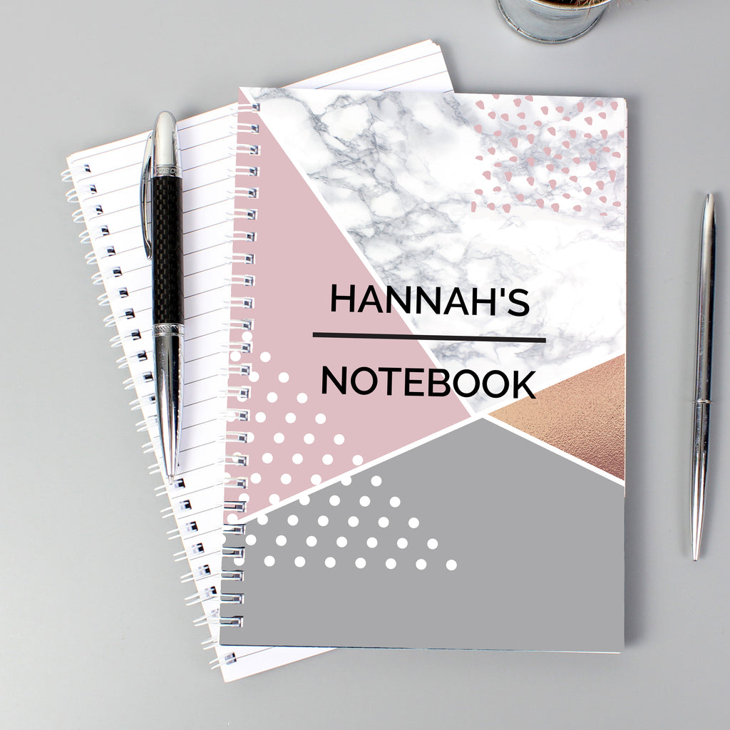 Personalised Geometric A5 Notebook | Stationery & Pens
