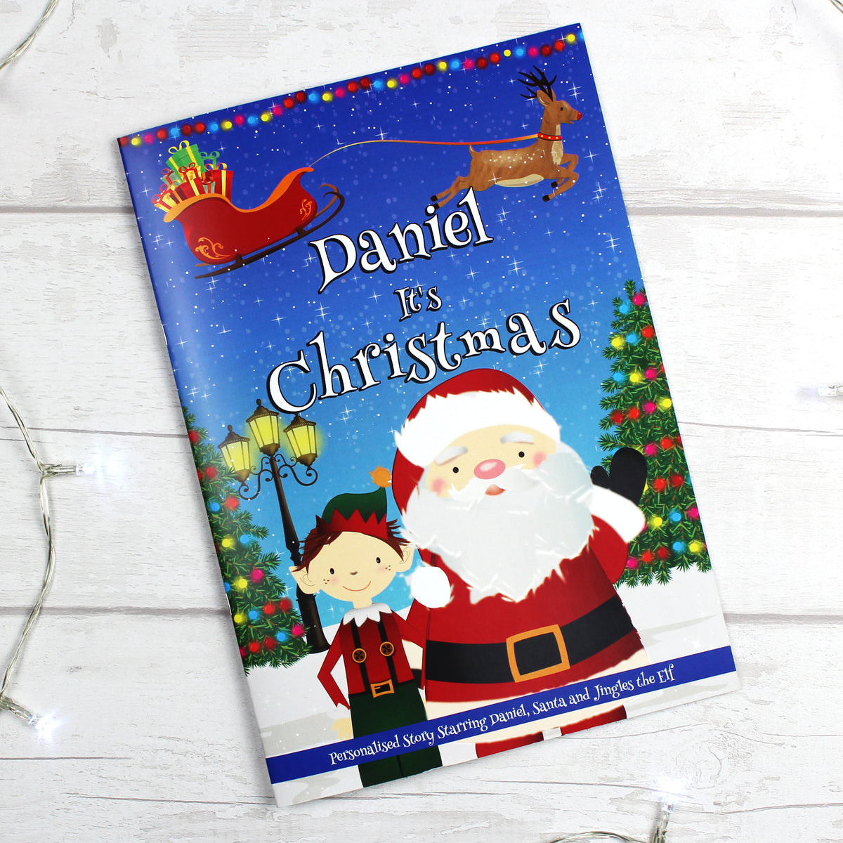 Personalised Boys "It's Christmas" Story Book, Featuring Santa and his Elf Jingles for Christmas