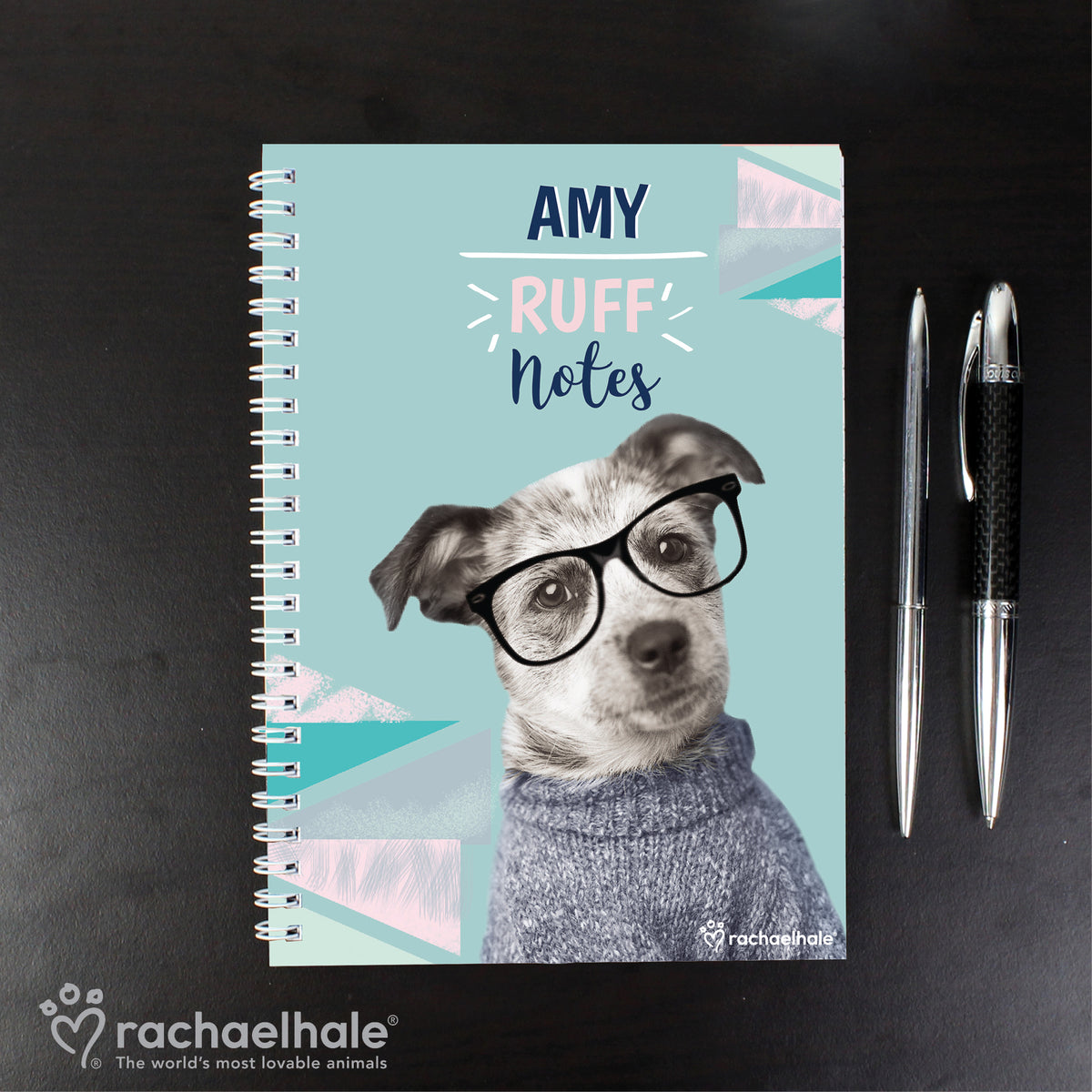 Personalised Rachael Hale 'Ruff Notes' Dog A5 Notebook | Stationery & Pens | Mother's Day Gift