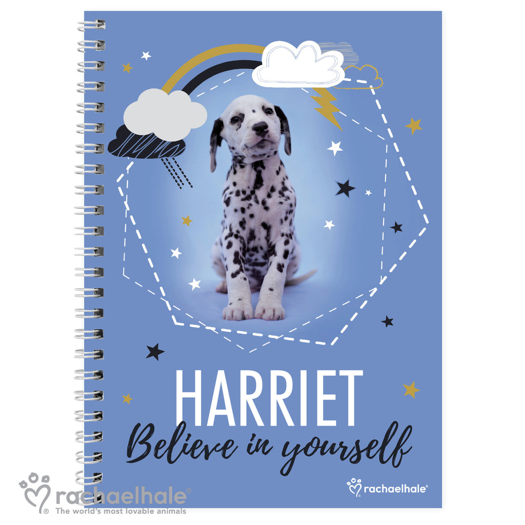 Personalised Rachael Hale Dalmatian A5 Notebook | Stationery & Pens