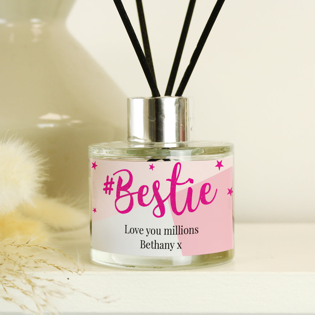 Personalised #Bestie Reed Diffuser | Candles & Reed Diffusers | Inspired Creative Gifts