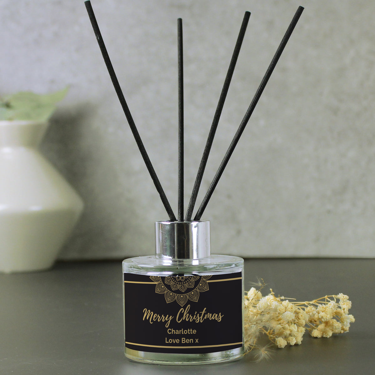 Personalised Gold Mandala Reed Diffuser | Candles & Reed Diffusers | Inspired Creative Gifts