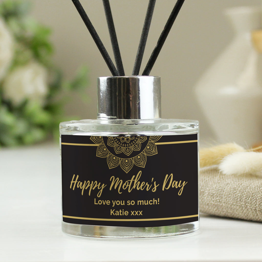 Personalised Gold Mandala Reed Diffuser | Candles & Reed Diffusers | Inspired Creative Gifts