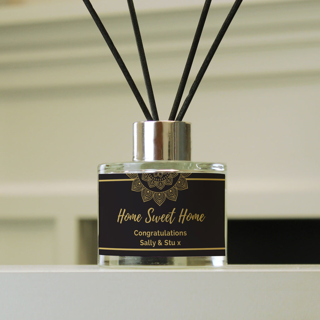 Personalised Gold Mandala Reed Diffuser | Candles & Reed Diffusers | Inspired Creative Gifts