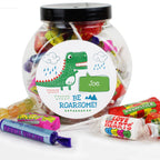 Personalised 'Be Roarsome' Dinosaur Sweet Jar | Christmas Gift