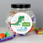 Personalised 'Be Roarsome' Dinosaur Sweet Jar | Christmas Gift