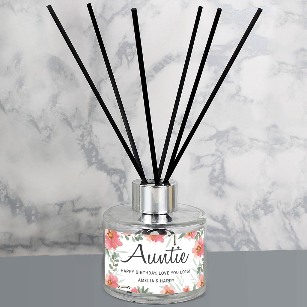 Personalised Floral Sentimental Reed Diffuser | Candles & Reed Diffusers