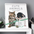Personalised Cute Animals Desk Calendar | Gift for Her