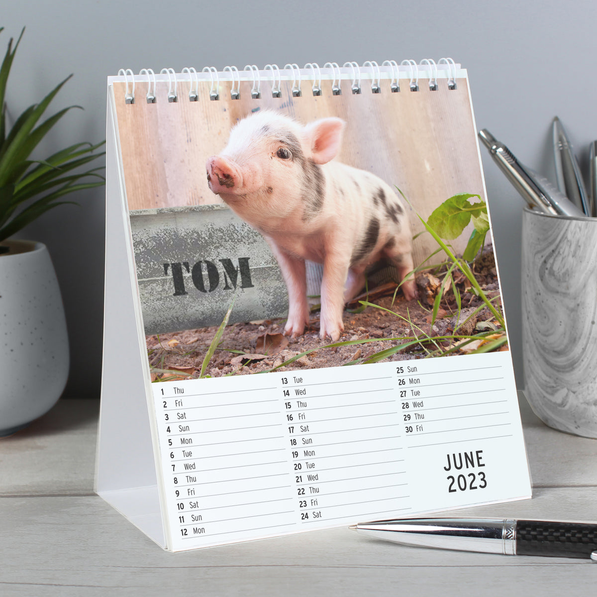 Personalised Cute Animals Desk Calendar | Gift for Her