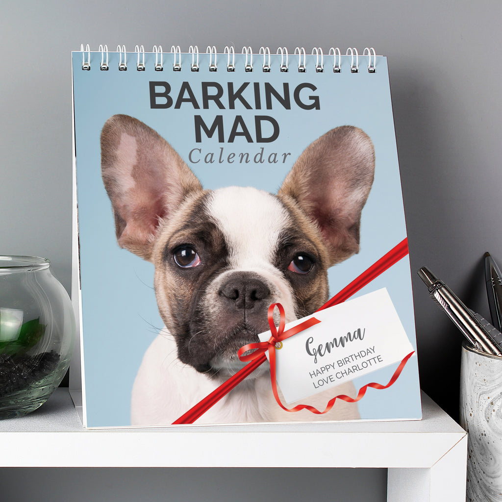 Personalised Barking Mad Dog Desk Calendar | Stationery & Pens | Inspired Creative Gifts