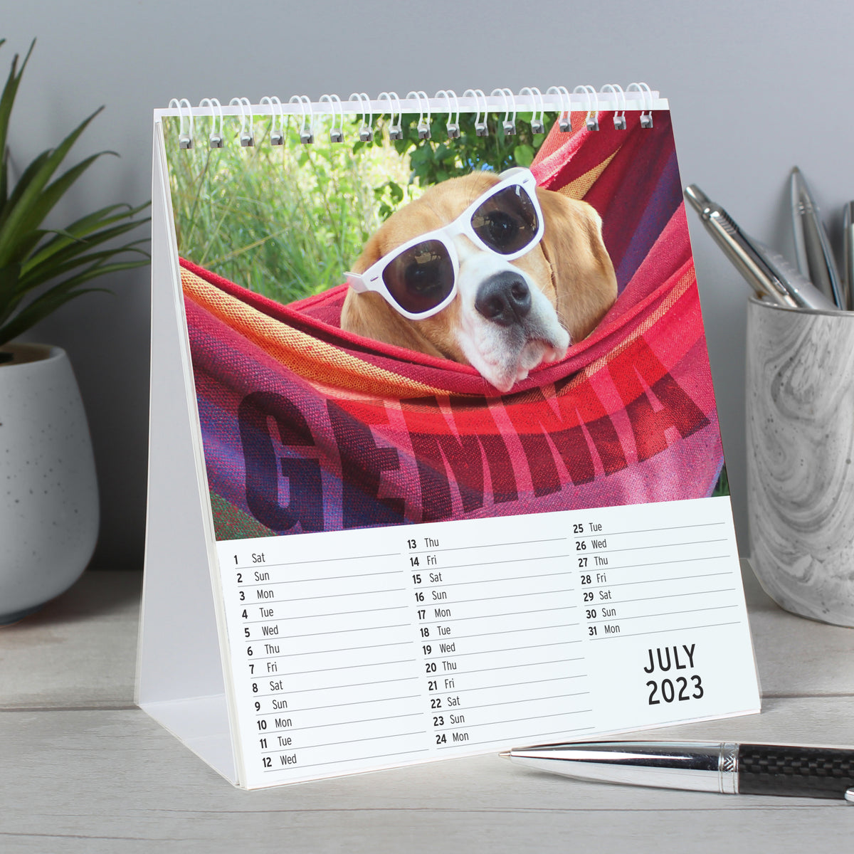 Personalised Barking Mad Dog Desk Calendar | Stationery & Pens | Inspired Creative Gifts