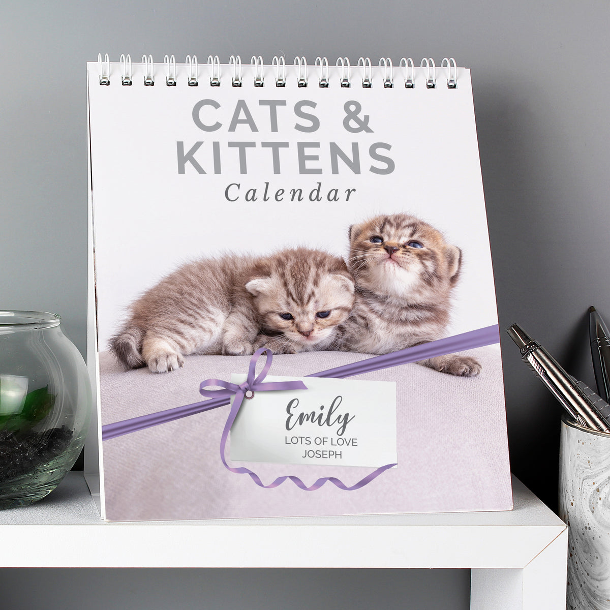 Personalised Cats and Kittens Desk Calendar | Christmas Gift