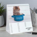 Personalised Cats and Kittens Desk Calendar | Christmas Gift