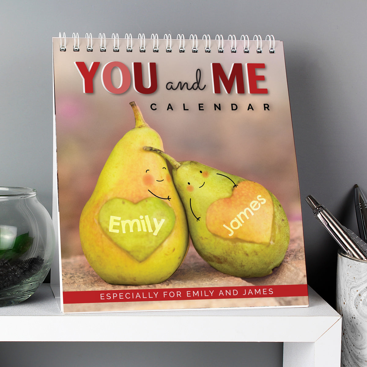 Personalised Couples Desk Calendar | Stationery & Pens