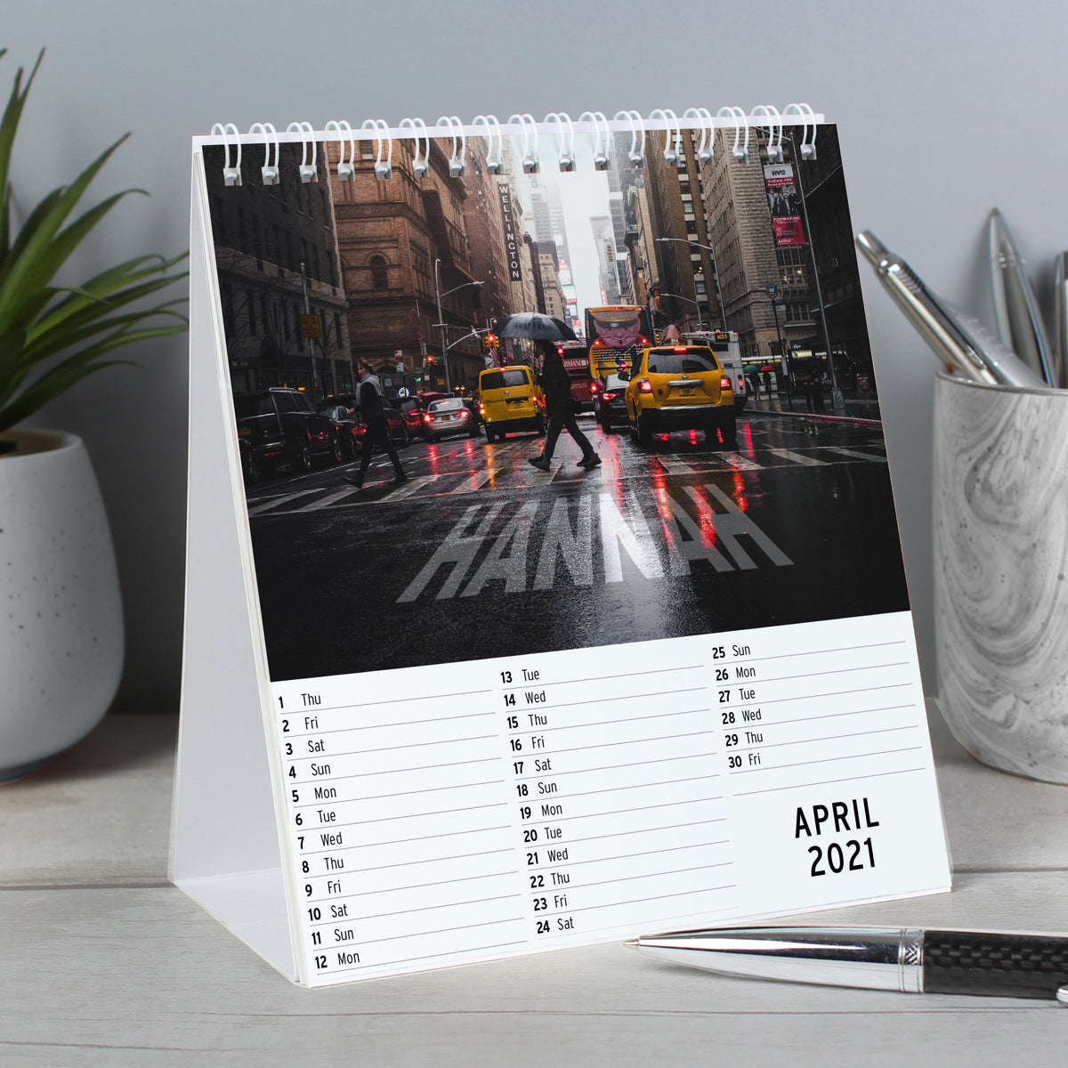 Personalised New York Desk Calendar | Stationery & Pens | Inspired Creative Gifts