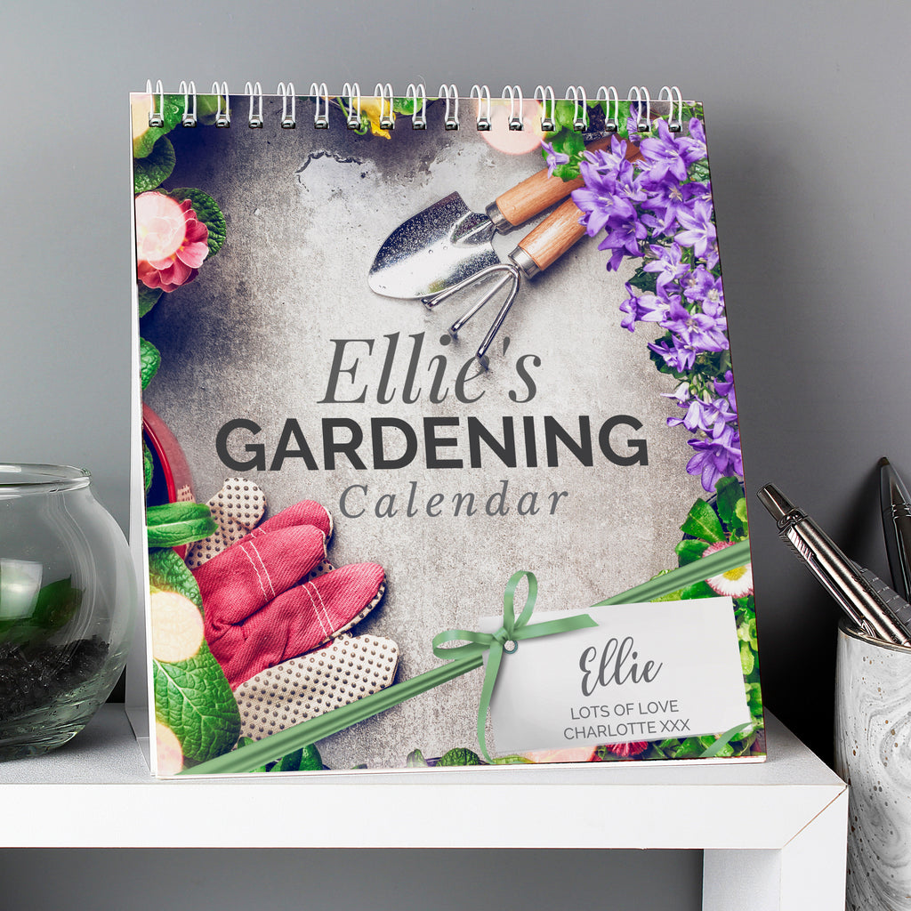 Personalised Gardening Desk Calendar for Christmas