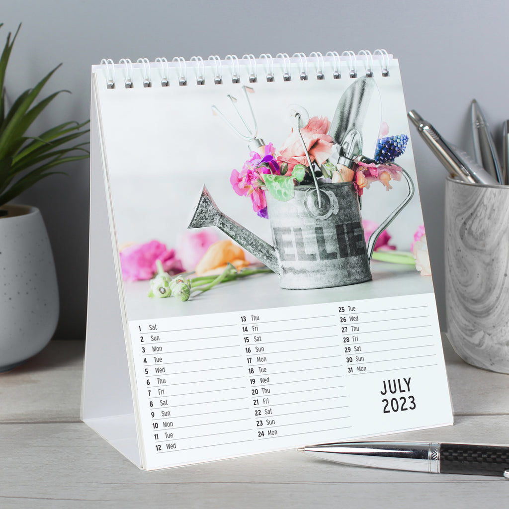 Personalised Gardening Desk Calendar for Christmas
