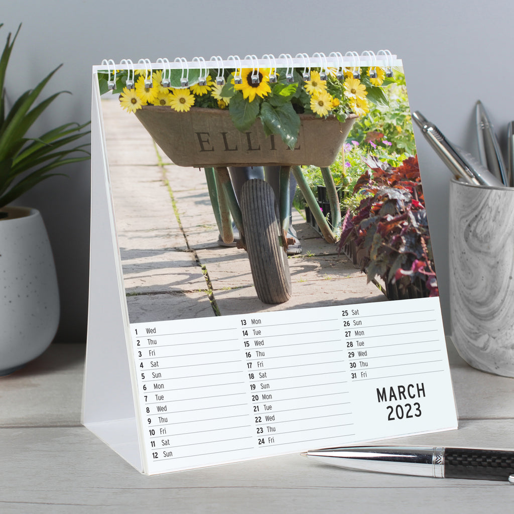 Personalised Gardening Desk Calendar for Christmas