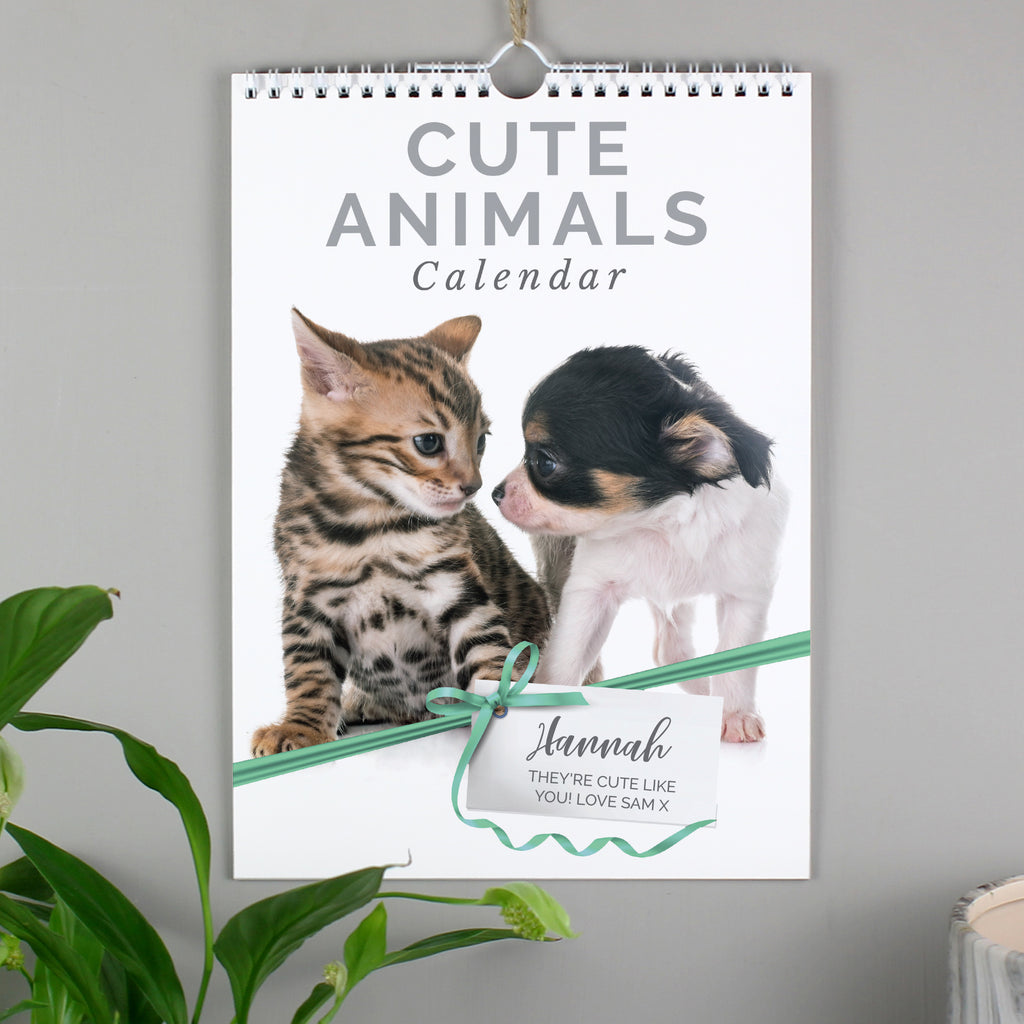 Personalised A4 Cute Animals Calendar | Christmas Gift