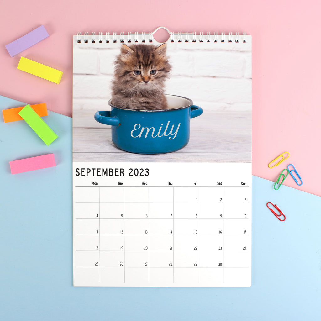 Personalised A4 Cats & Kittens Calendar | Christmas Gift