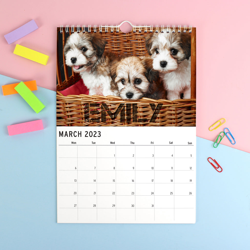 Personalised A4 Barking Mad Calendar | Stationery & Pens | Christmas Gift