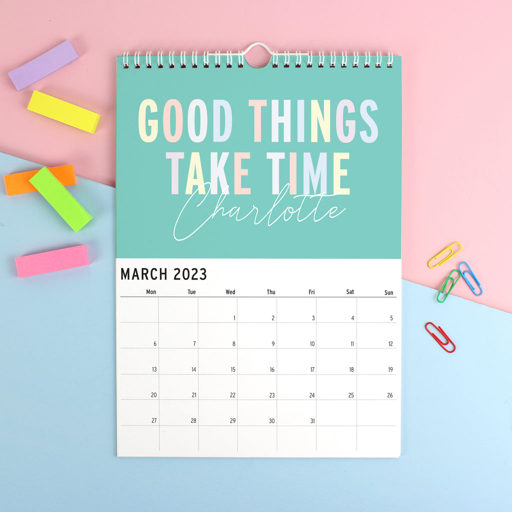 Personalised A4 Motivational Quotes Calendar | Stationery & Pens