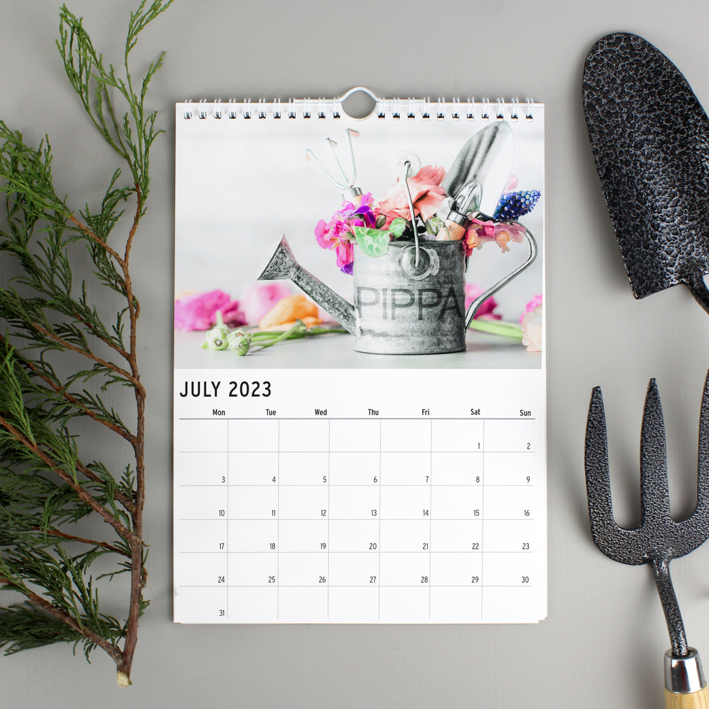 Personalised A4 Gardening Calendar for Christmas