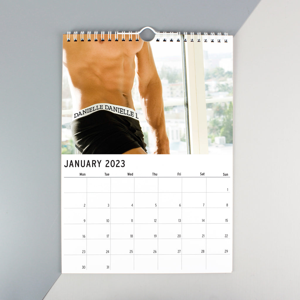 Personalised A4 Hot Hunks Calendar | Gift for Her