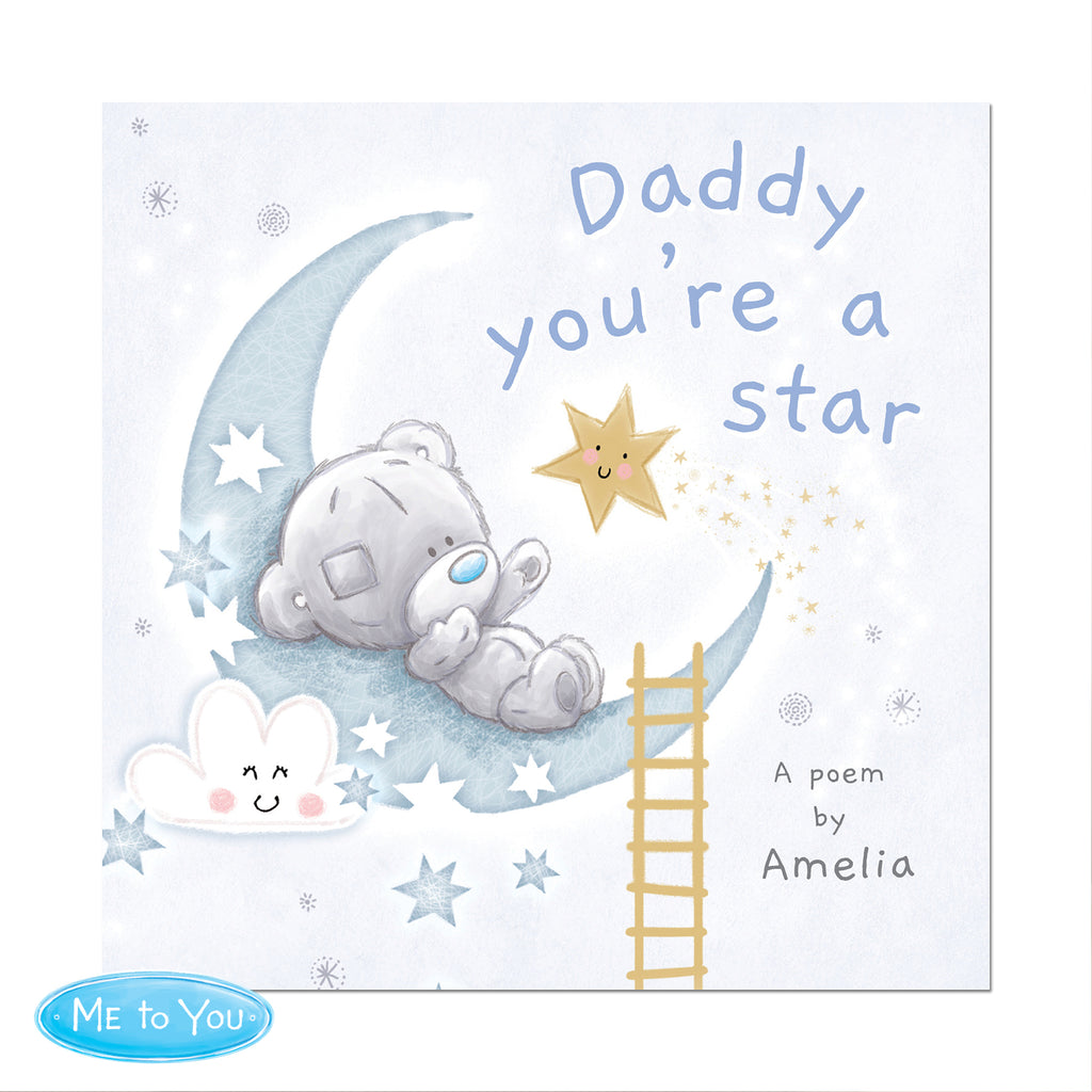 Personalised Tiny Tatty Teddy Daddy You're A Star Poem Book | Father's Day Gift