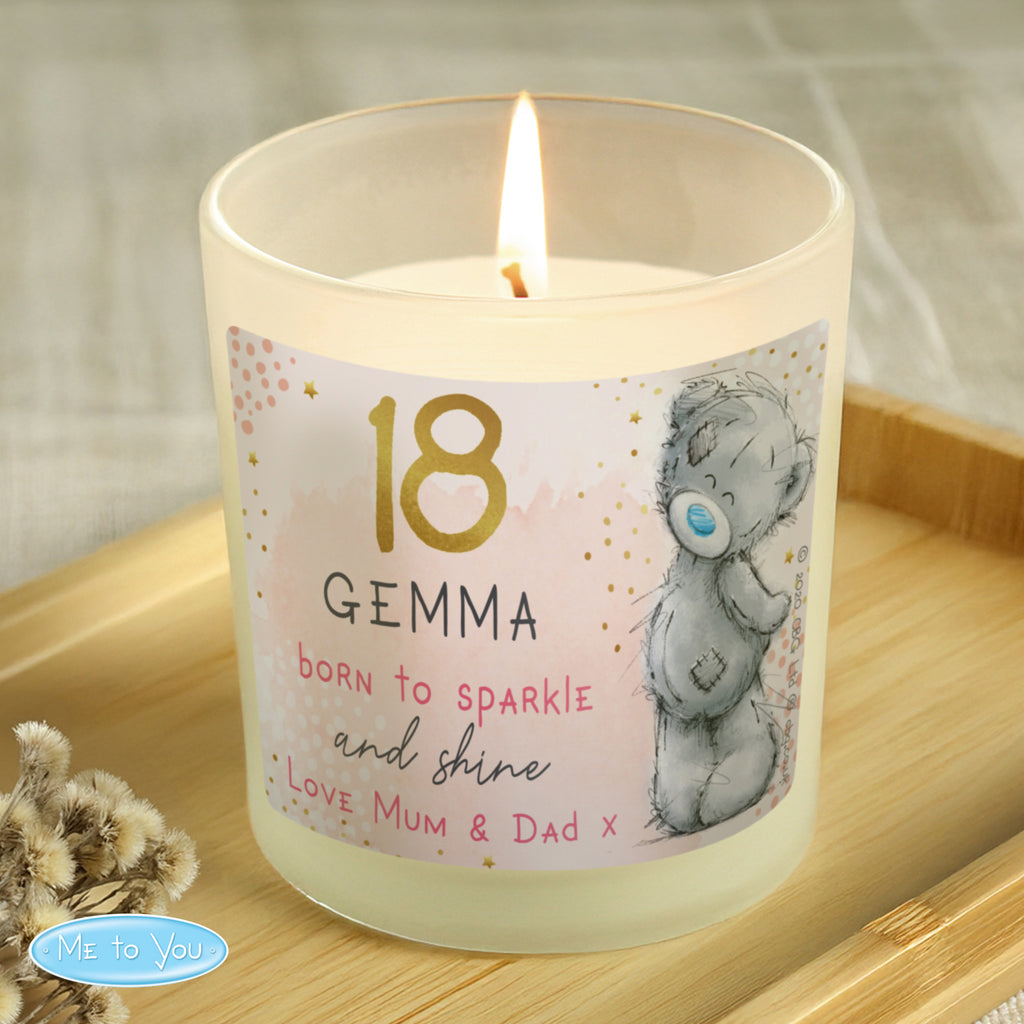 Personalised Me To You Sparkle & Shine Birthday Scented Jar Candle | Candles & Reed Diffusers | Inspired Creative Gifts