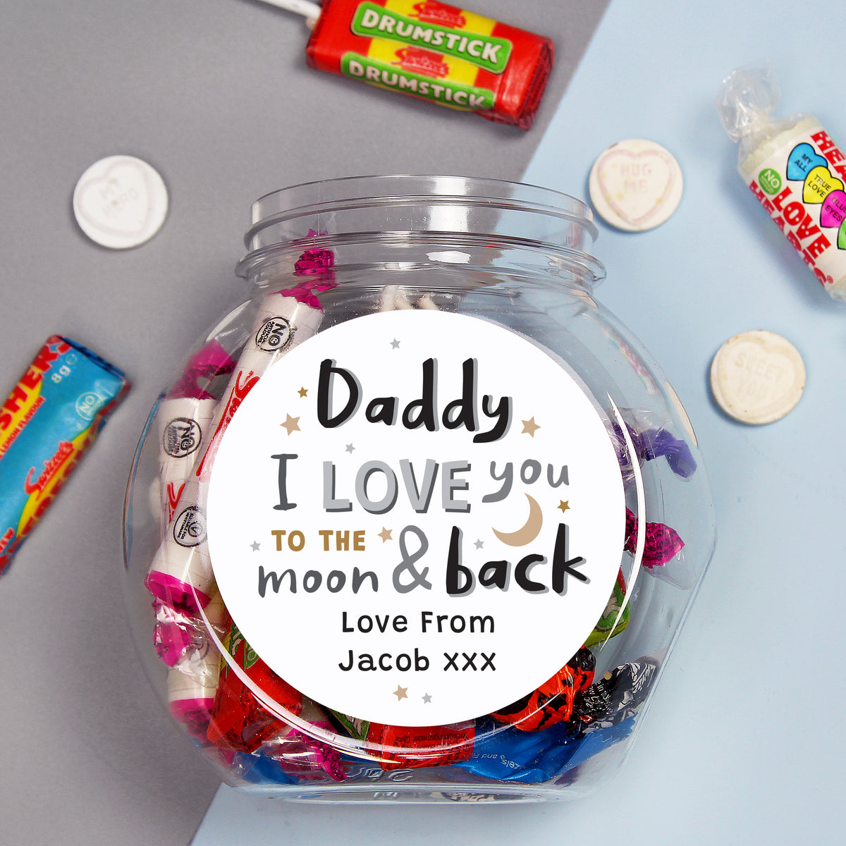 Personalised To the Moon and Back Sweet Jar | Gift for Her