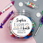 Personalised To the Moon and Back Sweet Jar | Gift for Her