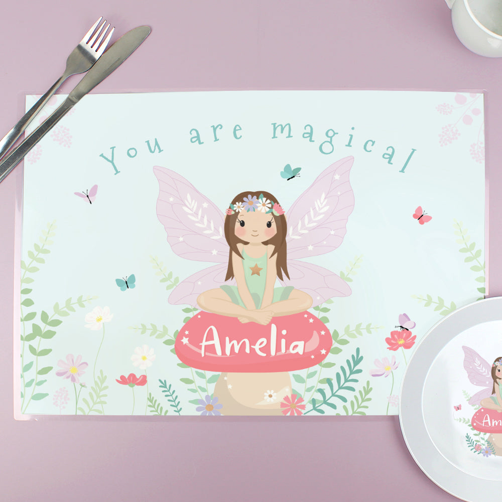 Personalised Toadstool Fairy Placemat for Christmas