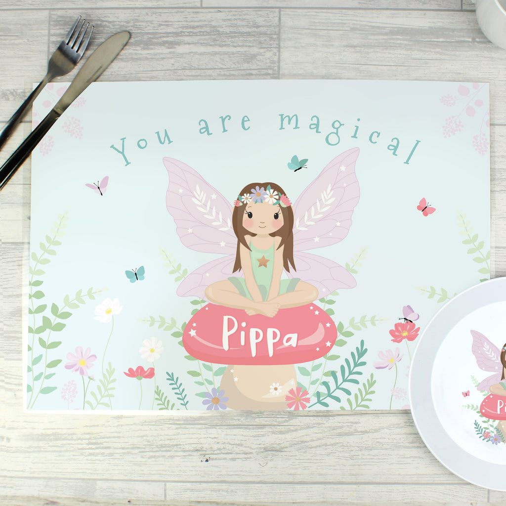 Personalised Toadstool Fairy Placemat for Christmas