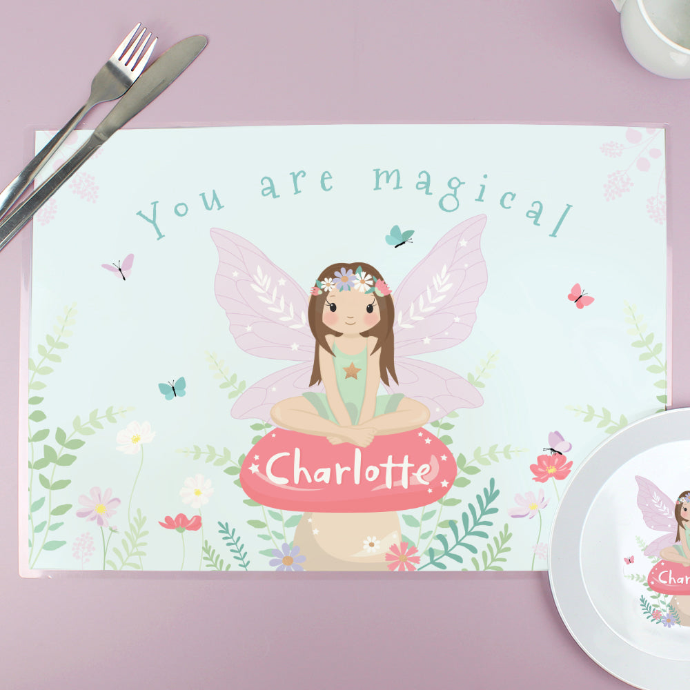 Personalised Toadstool Fairy Placemat for Christmas