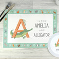 Personalised Animal Alphabet Placemat | Mealtime Essentials | Inspired Creative Gifts