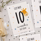 Personalised Animals Baby Milestone Cards | Gift for Her