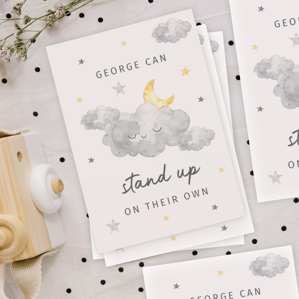 Personalised Cloud Baby Milestone Cards for Mother's Day