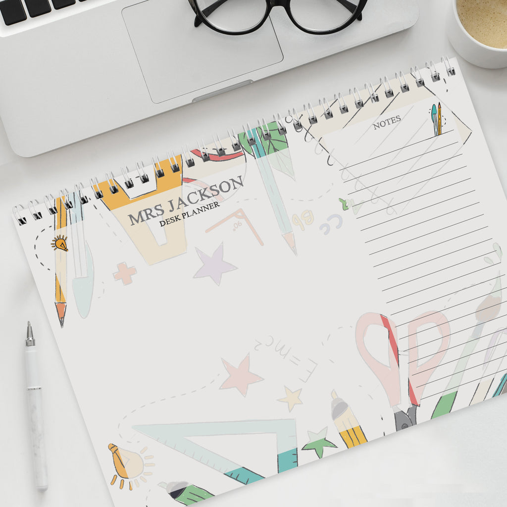 Personalised Teacher A4 Desk Planner | Stationery & Pens | Inspired Creative Gifts