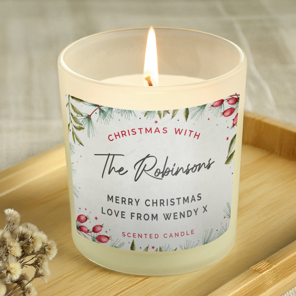 Personalised Christmas With... Scented Jar Candle | Candles & Reed Diffusers