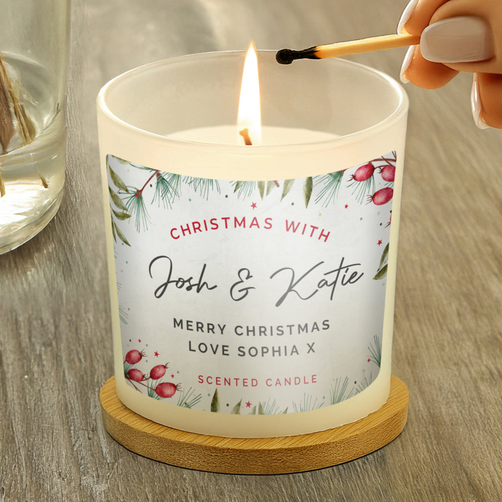 Personalised Christmas With... Scented Jar Candle | Candles & Reed Diffusers
