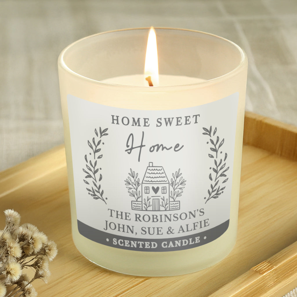 Personalised HOME Scented Jar Candle | Gift for Her