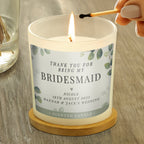 Personalised Botanical Thank You Wedding Party Jar Candle | Wedding Gift