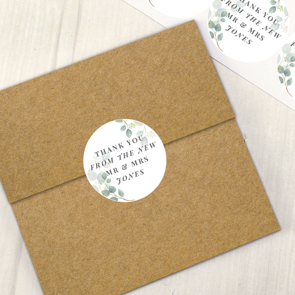 Personalised Botanical Free Text Sticker Set | Stationery & Pens