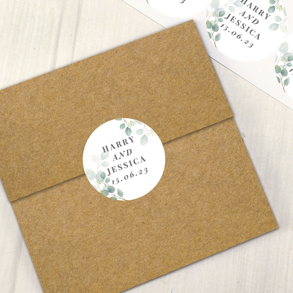 Personalised Botanical Free Text Sticker Set | Stationery & Pens