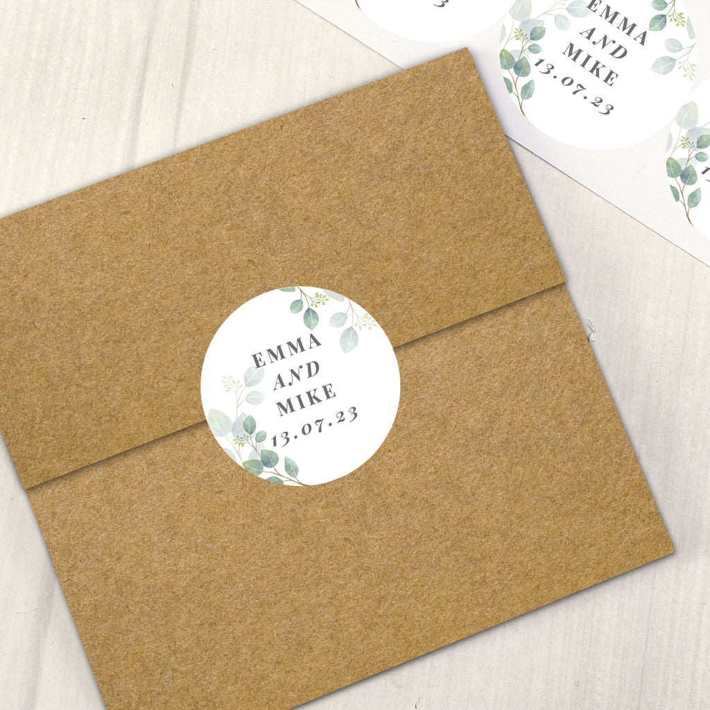 Personalised Botanical Free Text Sticker Set | Stationery & Pens