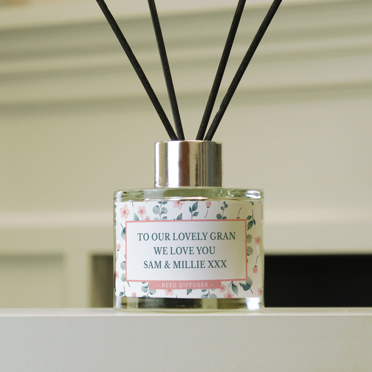 Personalised Floral Reed Diffuser for Wedding