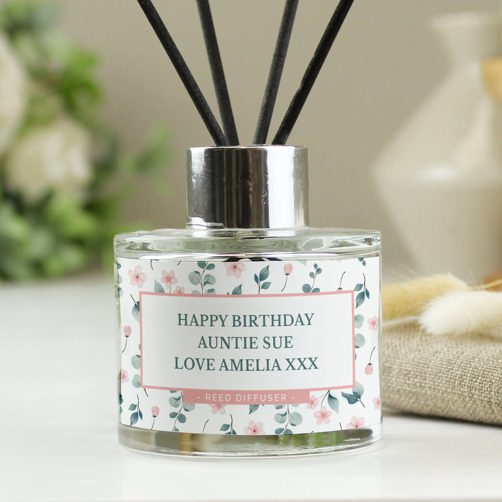 Personalised Floral Reed Diffuser for Wedding